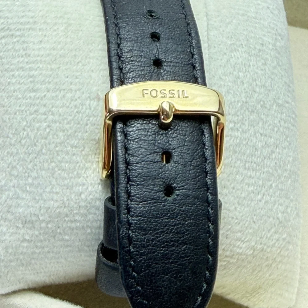 Fossil Gold-Tone Watch with Black Strap - Picture 5 of 7